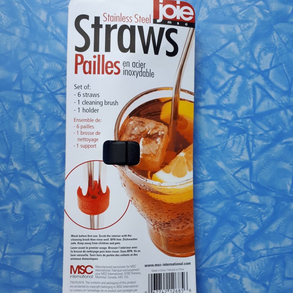 Joie 8 Pack Stainless Steel Straws - Picture 2 of 3